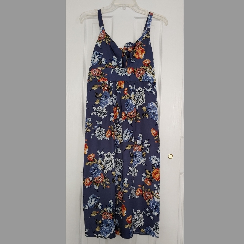 Xhilliration Floral Print Midi Dress